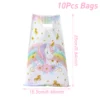 Rainbow Unicorn Loot Bags for Birthday 10Pcs