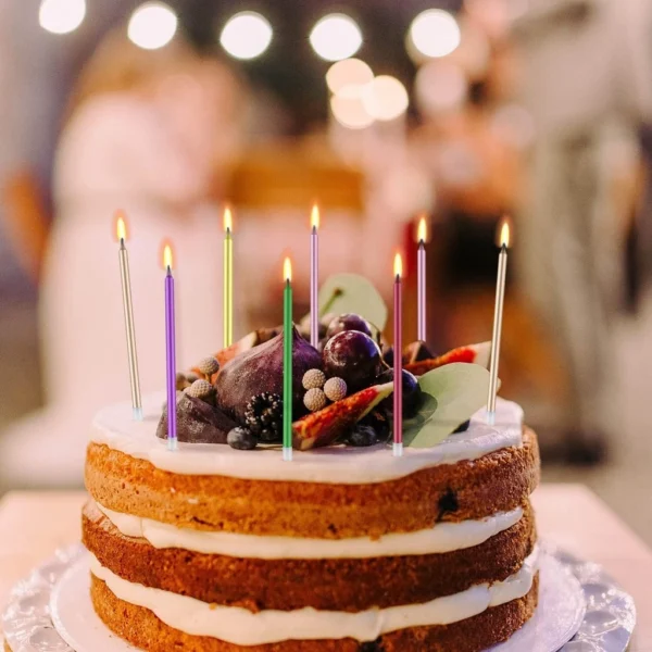 Multi Colored Birthday Cake Candles
