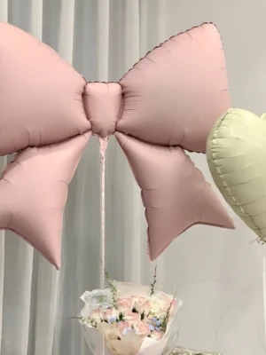 40inch Pink Matte Bow Foil Balloon 2pcs