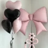 40inch Pink Matte Bow Foil Balloon 2pcs